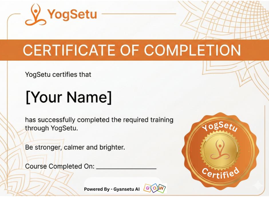 YogSetu Certificate